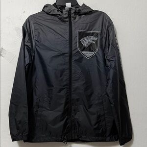 Game of Thrones House of Stark Adult Hooded Gray Windbreaker NWOT Size XS